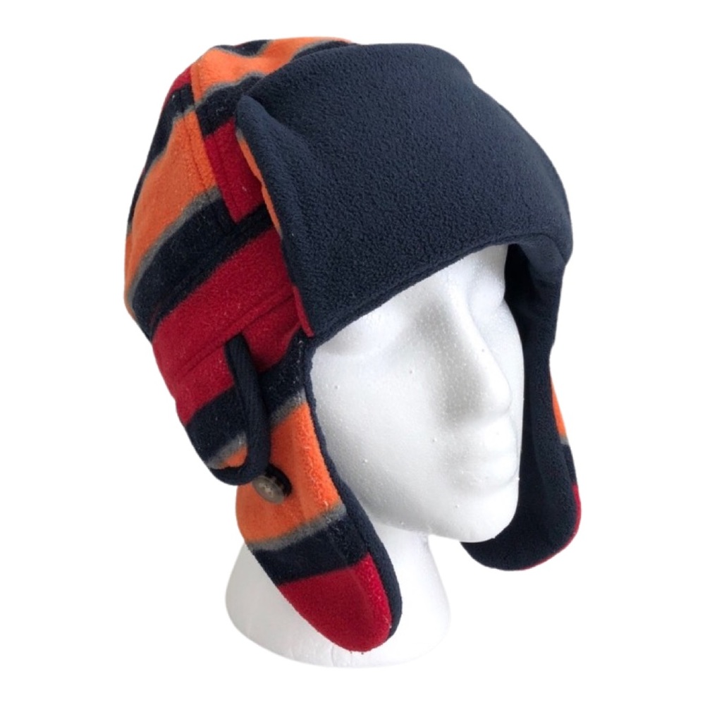 GAP Kids Stripe Fleece Trapper Hat w/ Ear Flaps - Size S/M